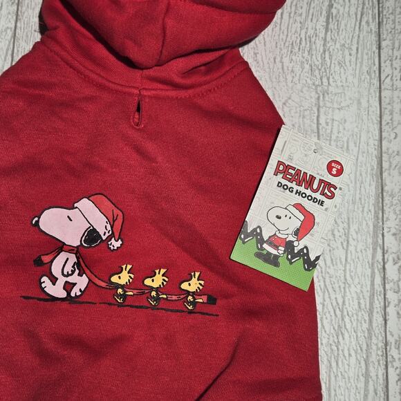 Peanuts Snoopy Christmas Hoodie Jacket NWT SMALL Holiday Woodstock - Picture 2 of 5